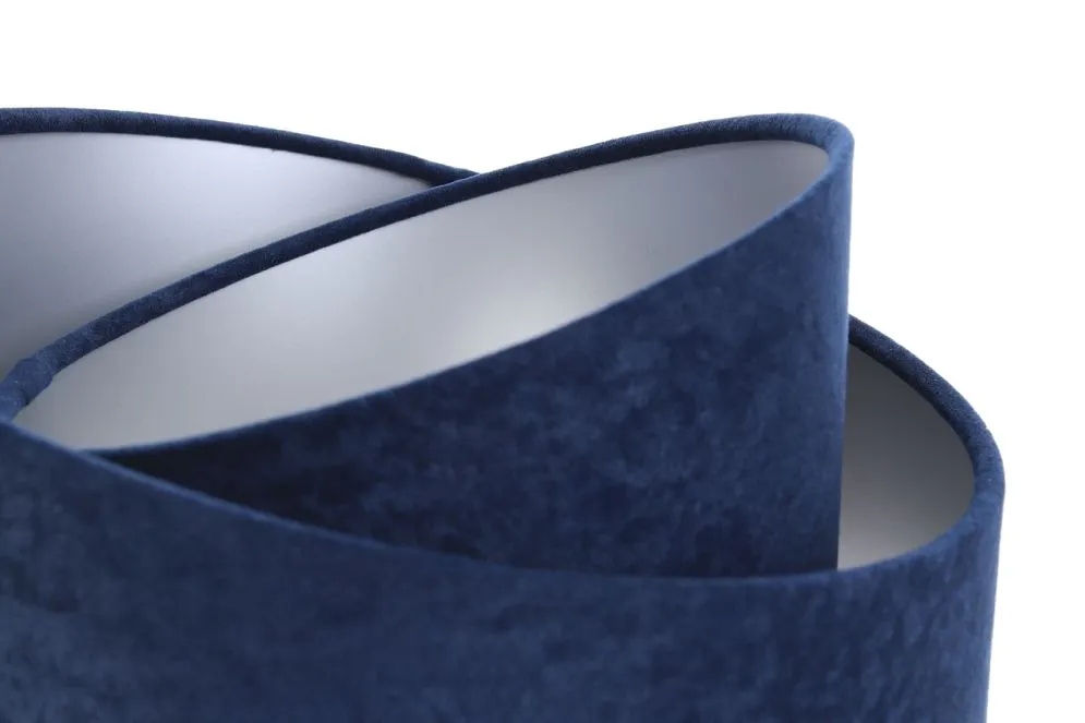 Lampa stołowa GEMSTONE granatowa/srebrna/sosna asymetryczna | MIRAT.