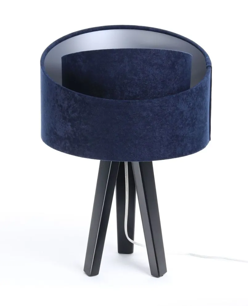 Lampa stołowa GEMSTONE granatowa/srebrna/czarna nowoczesna | MIRAT.