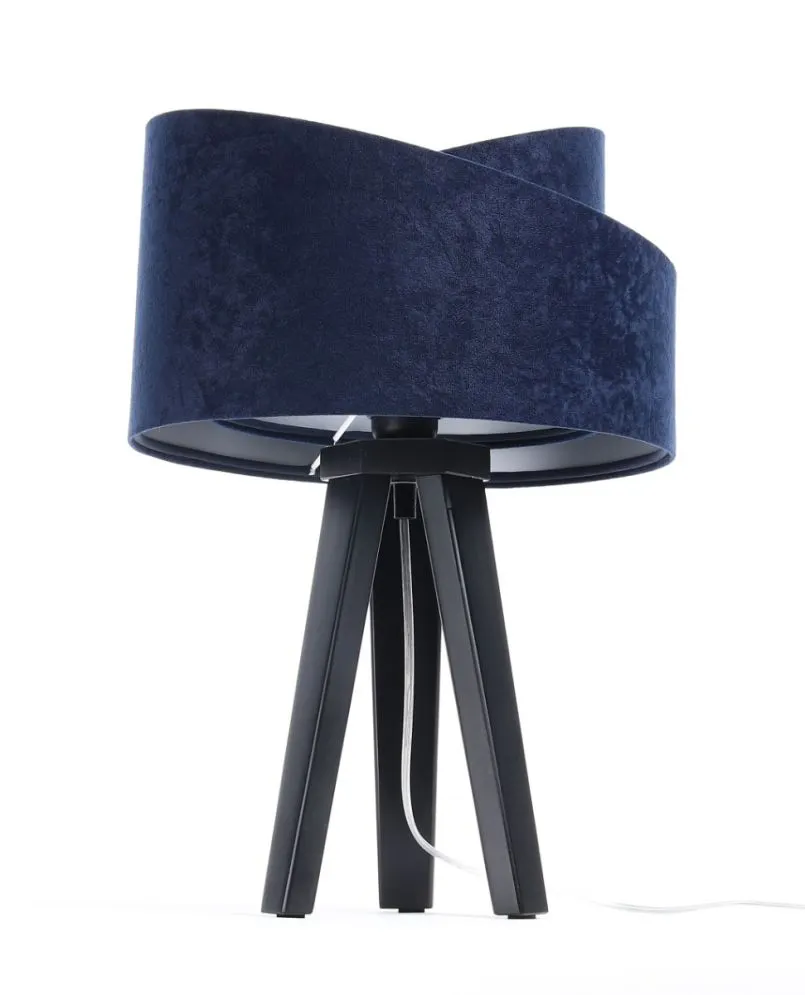 Lampa stołowa GEMSTONE granatowa/srebrna/czarna nowoczesna | MIRAT.
