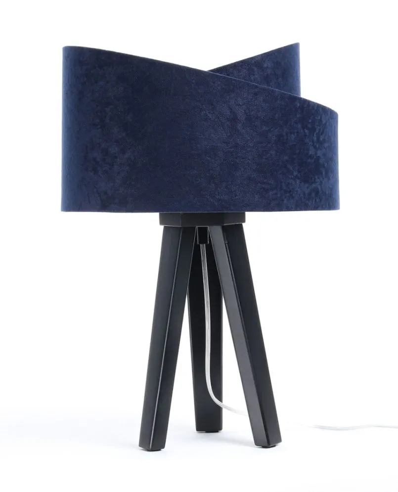 Lampa stołowa GEMSTONE granatowa/srebrna/czarna nowoczesna | MIRAT.