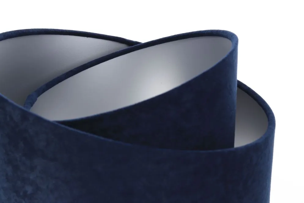 Lampa stołowa GEMSTONE granatowa/srebrna/biała z długim przewodem | MIRAT.