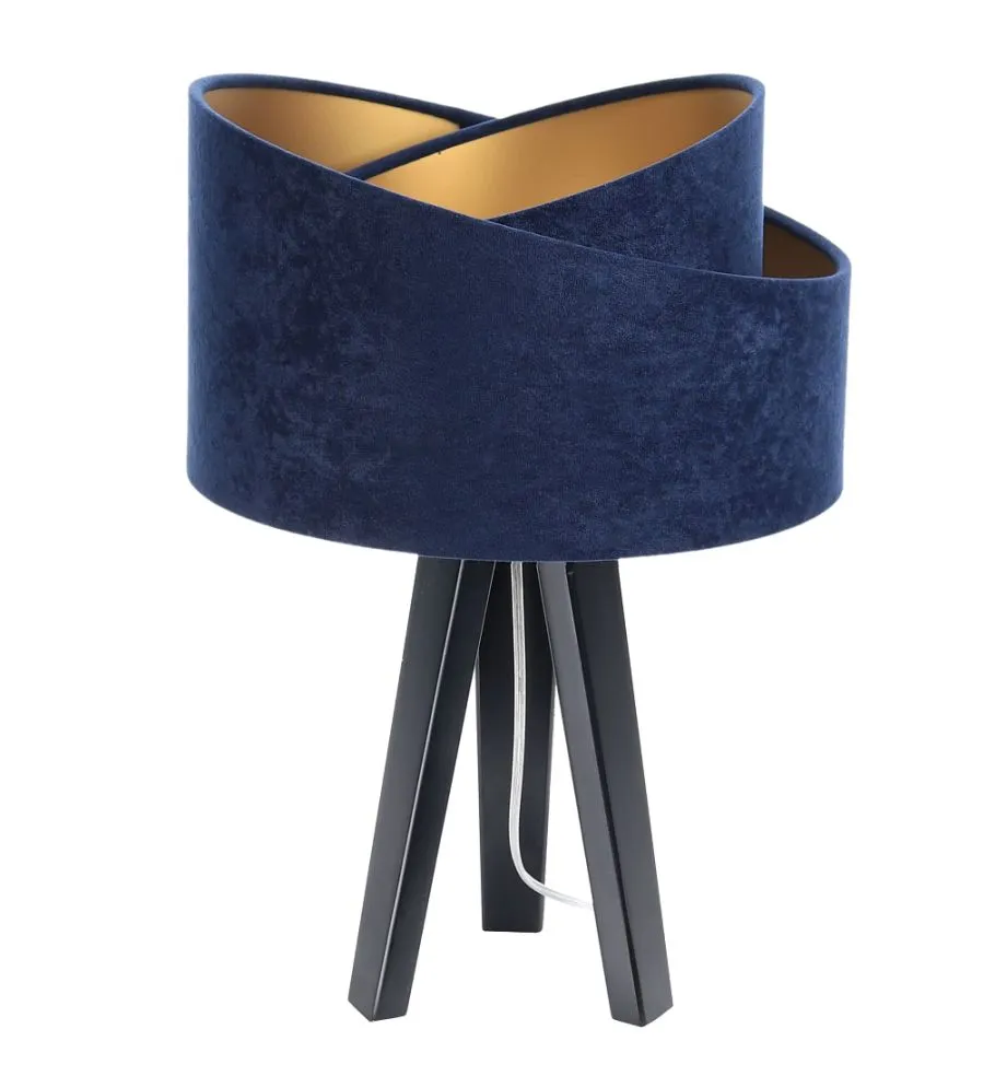 Lampa stołowa GEMSTONE granatowa/złota/czarna nowoczesna | MIRAT.