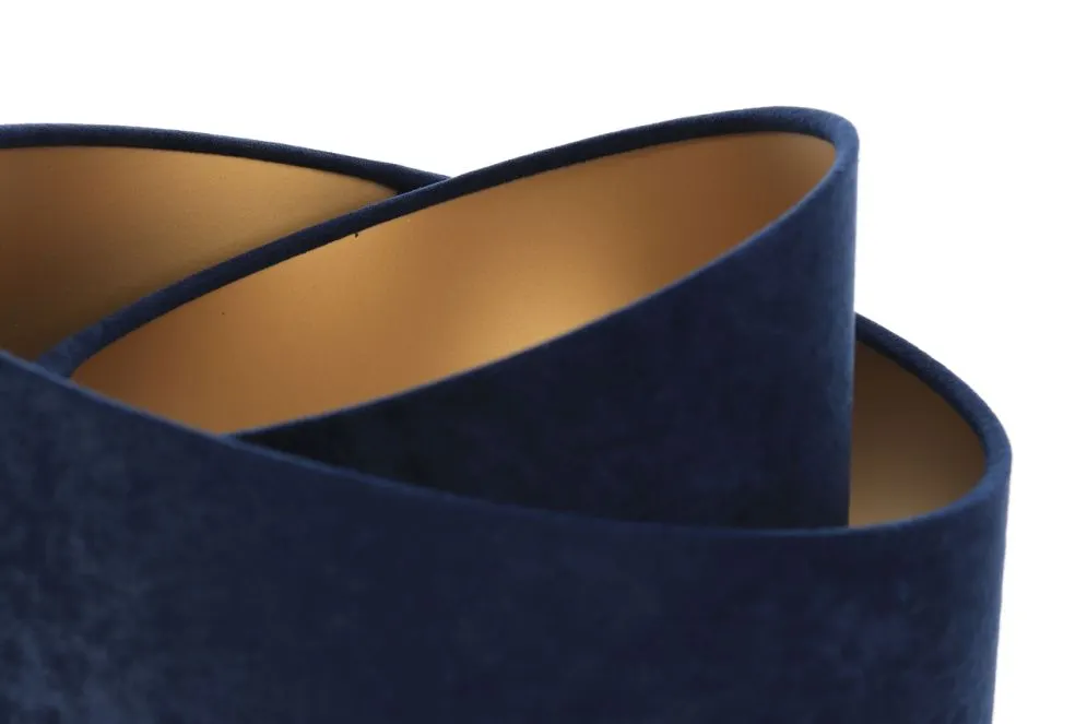 Lampa stołowa GEMSTONE granatowa/złota/biała na trójnogu | MIRAT.