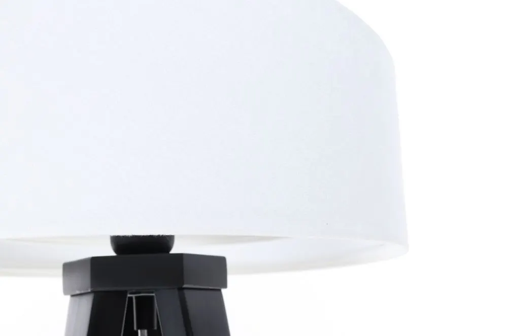 Lampa stołowa GEMSTONE biała/czarna welurowa | MIRAT.