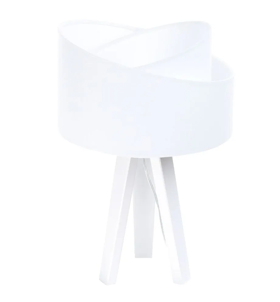 Lampa stołowa GEMSTONE biała asymetryczna na trójnogu | MIRAT.