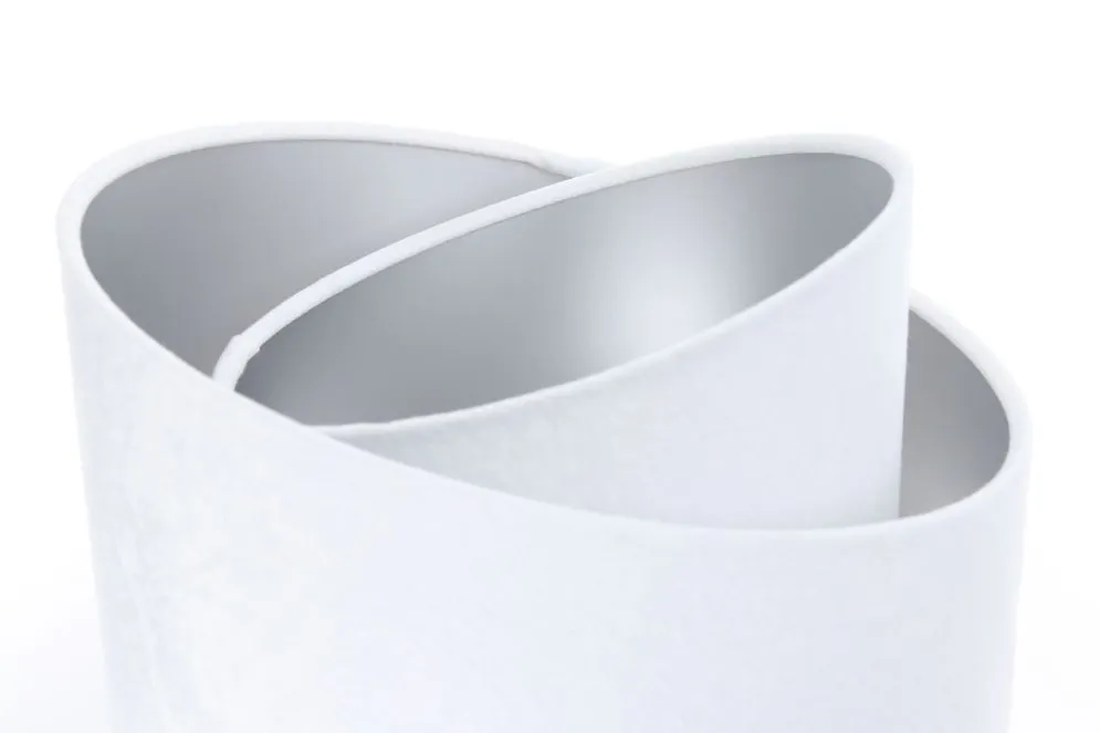 Lampa stołowa GEMSTONE biała/srebrna/czarna na szafkę | MIRAT.