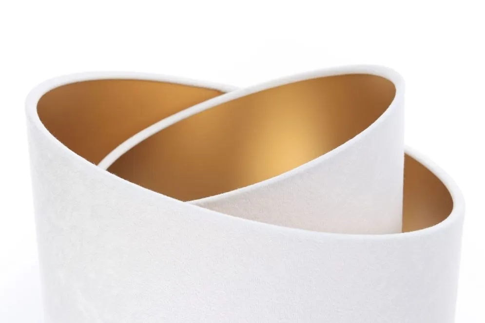 Lampa stołowa GEMSTONE biała/złota/czarna w stylu loft | MIRAT.