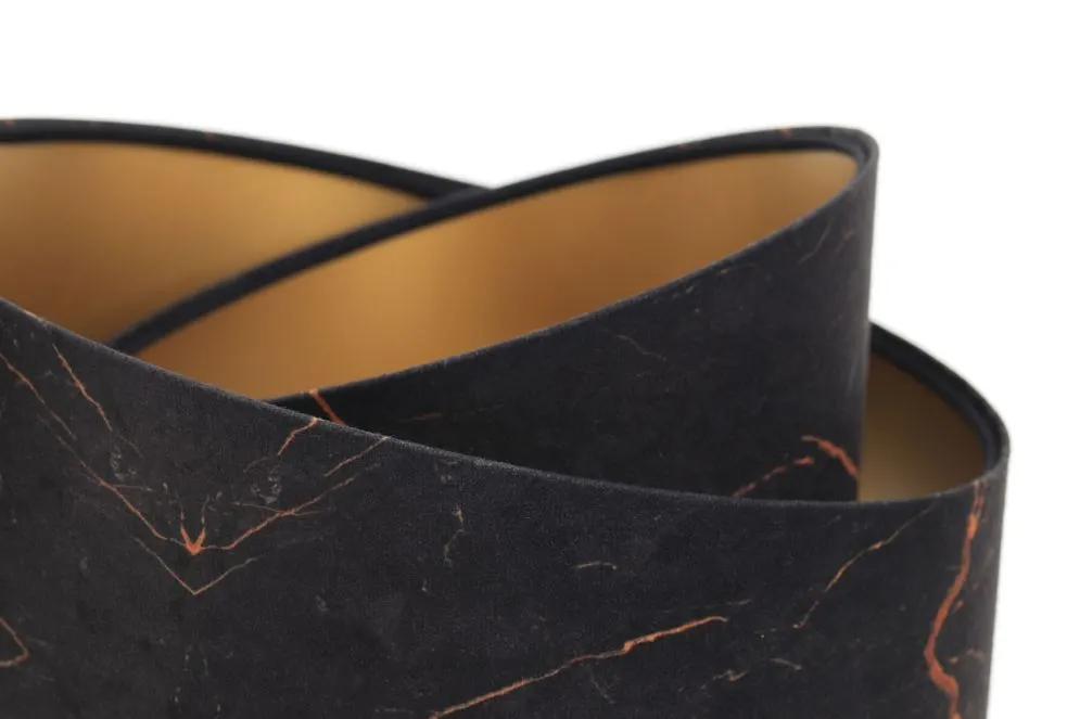 Lampa stołowa BLACK MARBLE czarna/złota/biała polskiej produkcji | MIRAT.