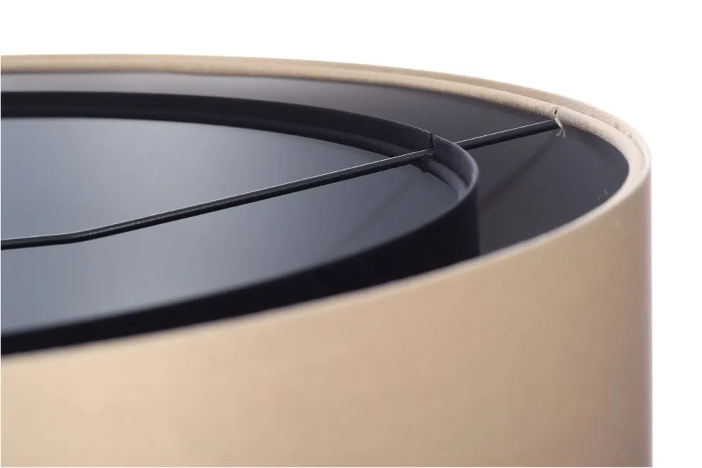 Lampa wisząca DOUBLE 50 czarna/kremowa nowoczesna na 1 żarówkę | MIRAT. w stylu  kolekcja