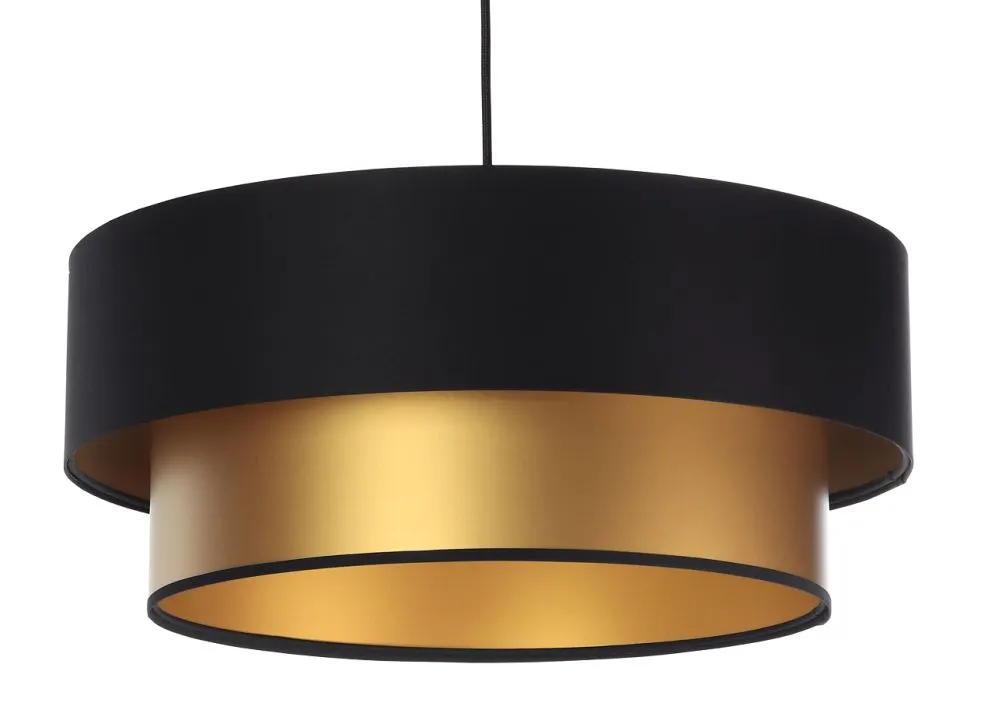 Lampa wisząca DOUBLE BLACK 60 złota/czarna nad stół ręcznie robiona | MIRAT. w stylu  kolekcja