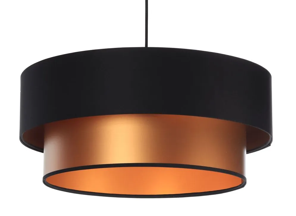 Lampa wisząca DOUBLE BLACK 40 miedziana/czarna w stylu glamour | MIRAT. w stylu  kolekcja