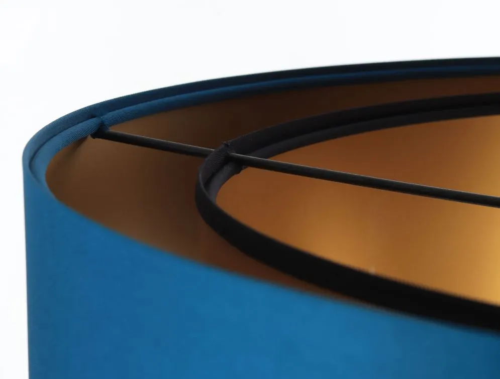 Lampa wisząca DOUBLE BLUE 60 granatowa/złota na 1 żarówkę | MIRAT. w stylu  kolekcja