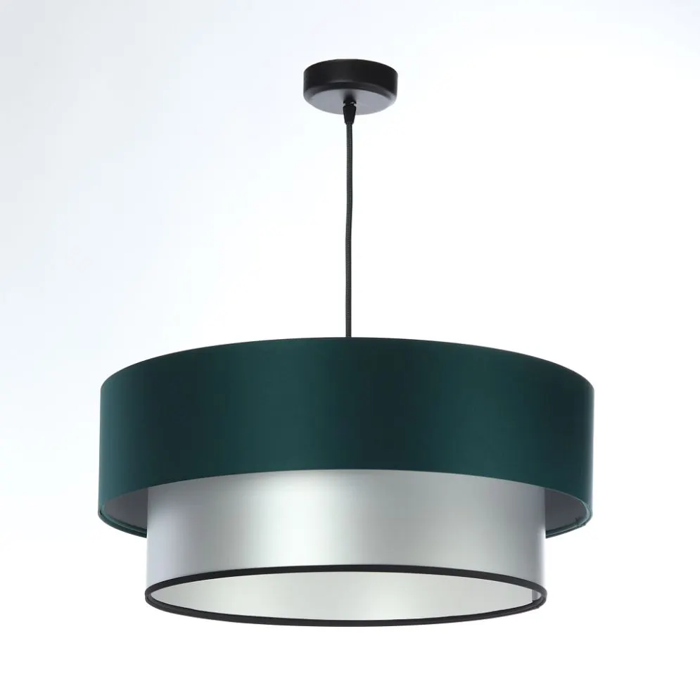 Lampa wisząca DOUBLE GREEN 60 zielona/srebrna dwukolorowa | MIRAT. w stylu  kolekcja