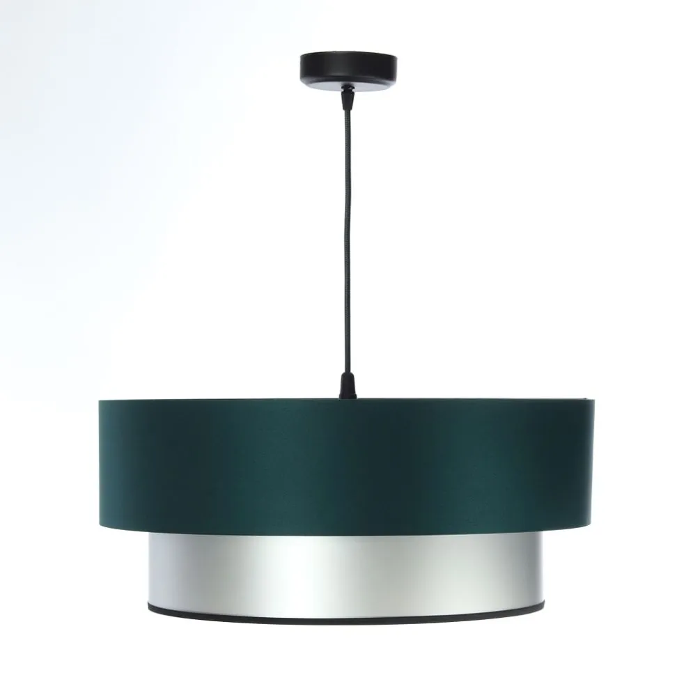Lampa wisząca DOUBLE GREEN 60 zielona/srebrna dwukolorowa | MIRAT. w stylu  kolekcja