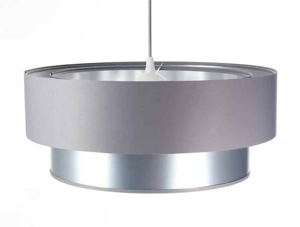 Lampa wisząca DOUBLE GRAY 60 szara/srebrna do przedpokoju | MIRAT. w stylu  kolekcja