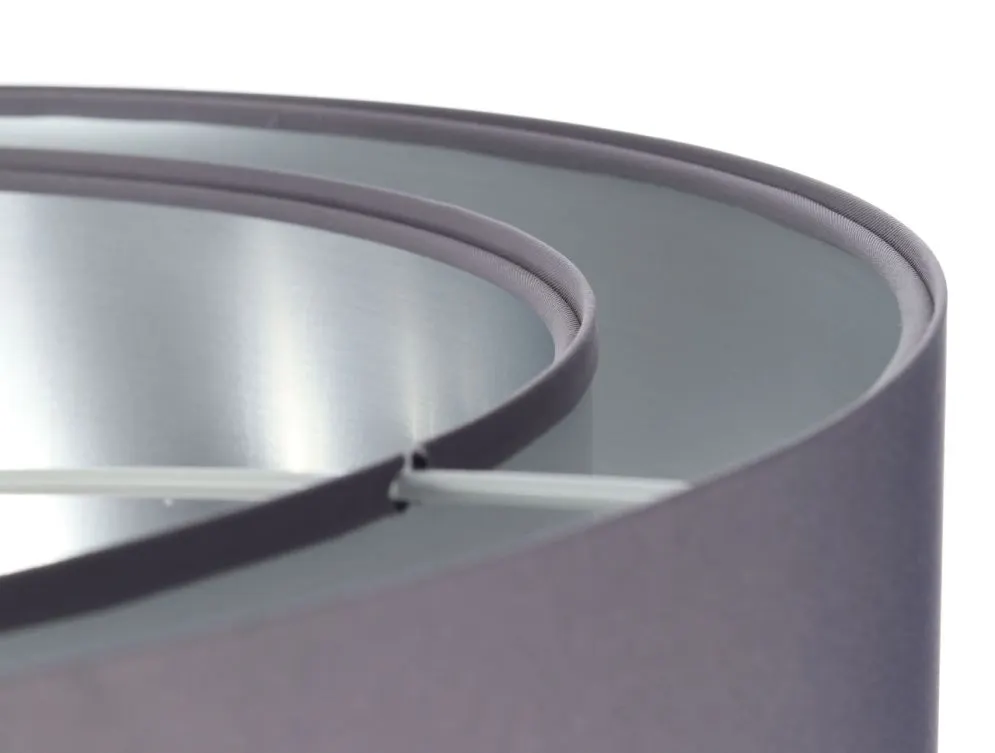Lampa wisząca DOUBLE GRAY 50 szara/srebrna ręcznie robiona polska | MIRAT. w stylu  kolekcja