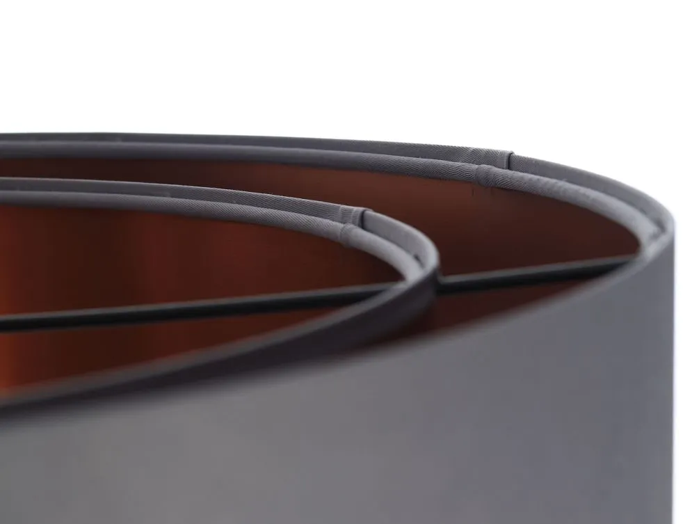 Lampa wisząca DOUBLE GRAY 60 szara/miedziana dwukolorowa ręcznie robiona | MIRAT. w stylu  kolekcja