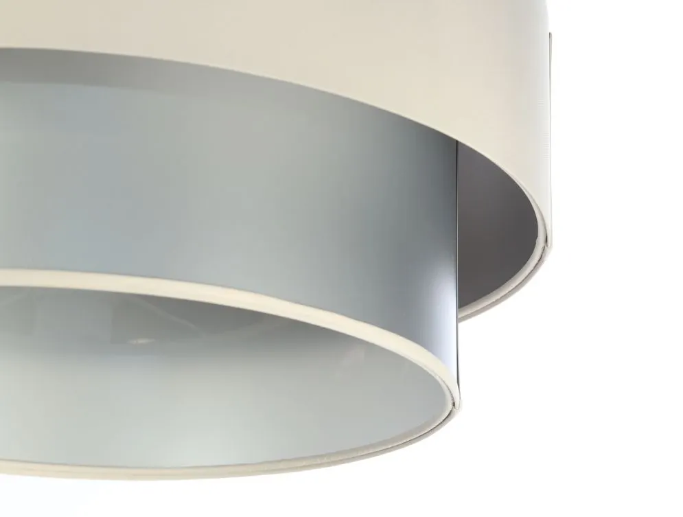 Lampa wisząca DOUBLE CREAM 50 kremowa/srebrna dwukolorowa ręcznie robiona | MIRAT. w stylu  kolekcja