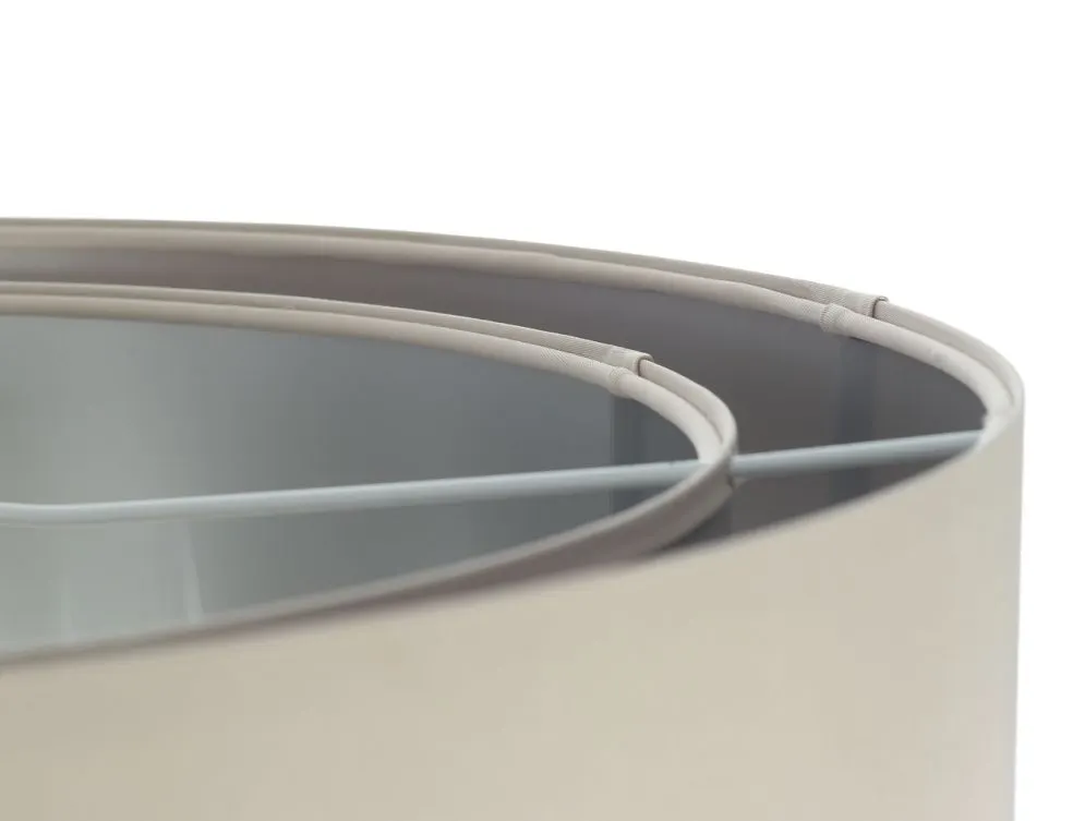 Lampa wisząca DOUBLE CREAM 60 kremowa/srebrna do jadalni nad stół | MIRAT. w stylu  kolekcja