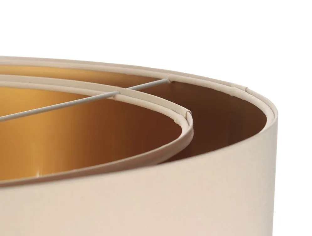 Lampa wisząca DOUBLE CREAM 40 kremowa/złota dwukolorowa do salonu | MIRAT. w stylu kolekcja