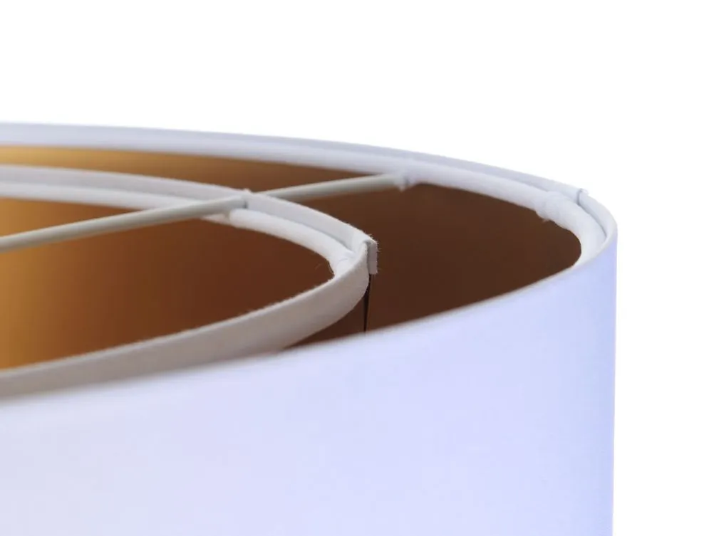 Lampa wisząca DOUBLE WHITE 60 biała/złota do jadalni nad stół | MIRAT.