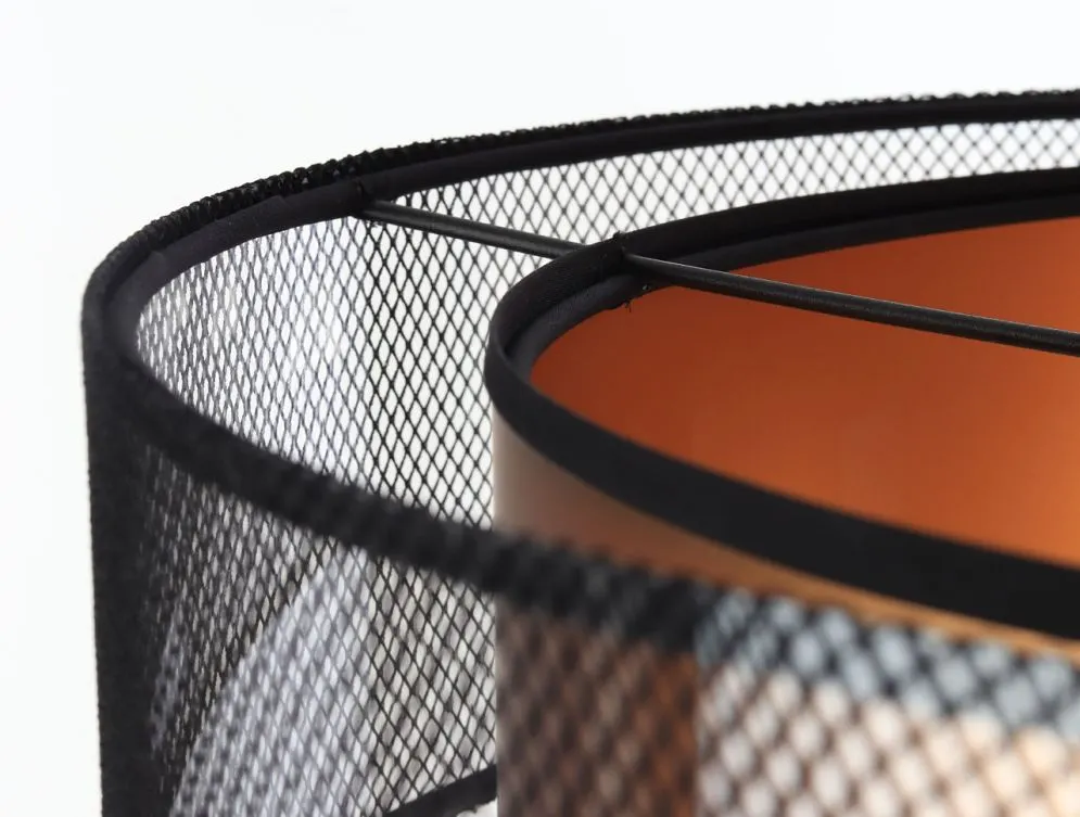 Lampa wisząca DOUBLE NET 40 miedziana walec polskiej produkcji | MIRAT.