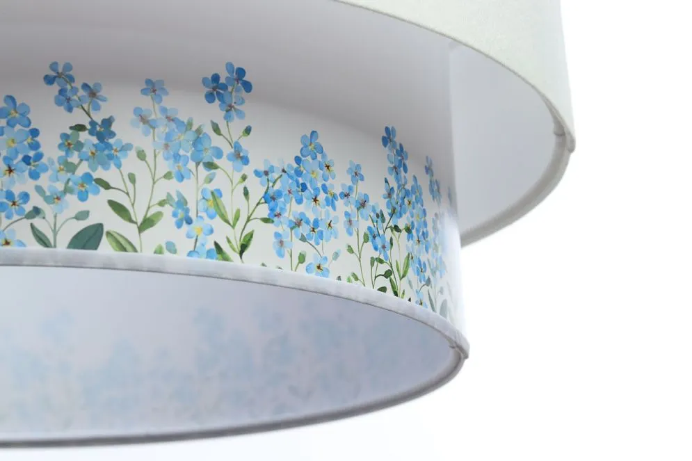 Lampa wisząca DOUBLE FLOWER 50 biała w kształcie walca | MIRAT.