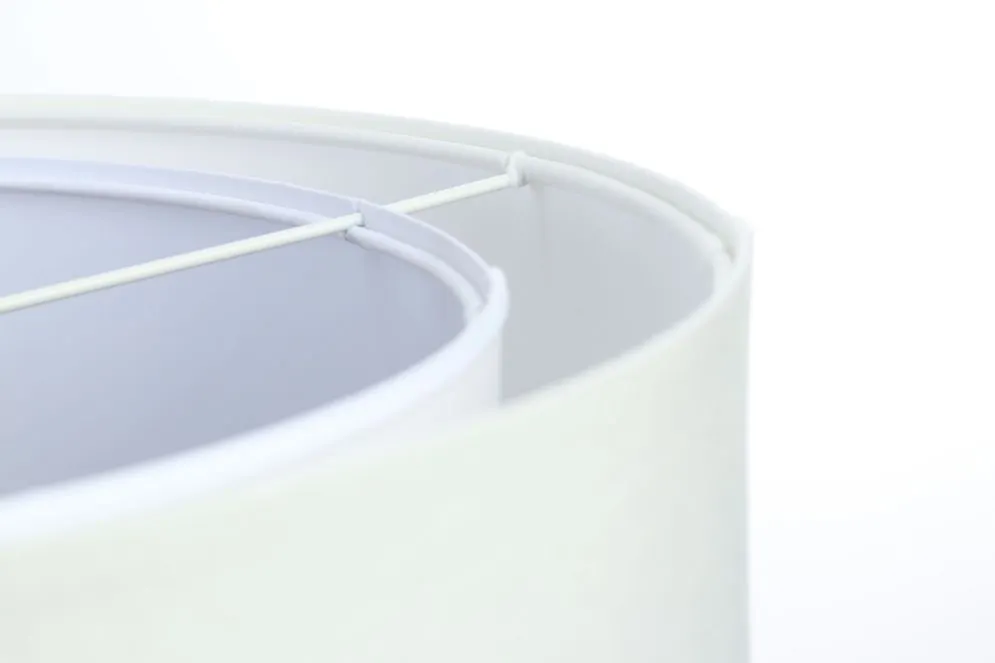 Lampa wisząca DOUBLE FLOWER 50 biała w kształcie walca | MIRAT.