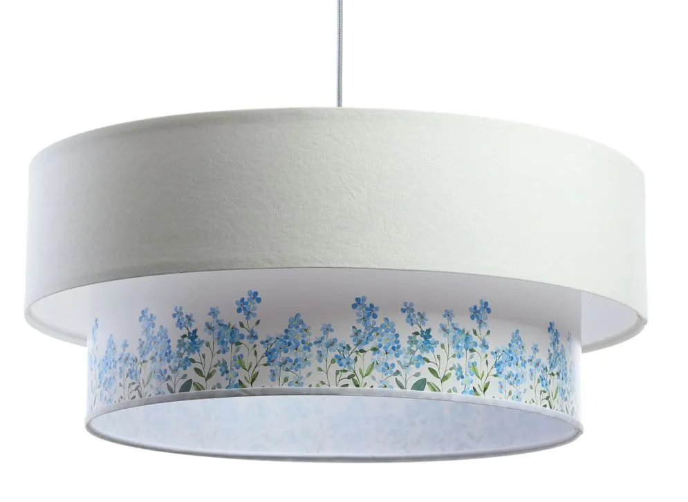 Lampa wisząca DOUBLE FLOWER 50 biała w kształcie walca | MIRAT.
