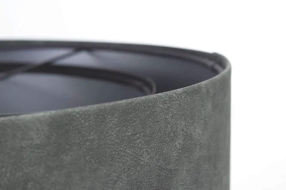 Lampa wisząca DOUBLE ZAMSZ 50 szara/czarna w kształcie walca | MIRAT.