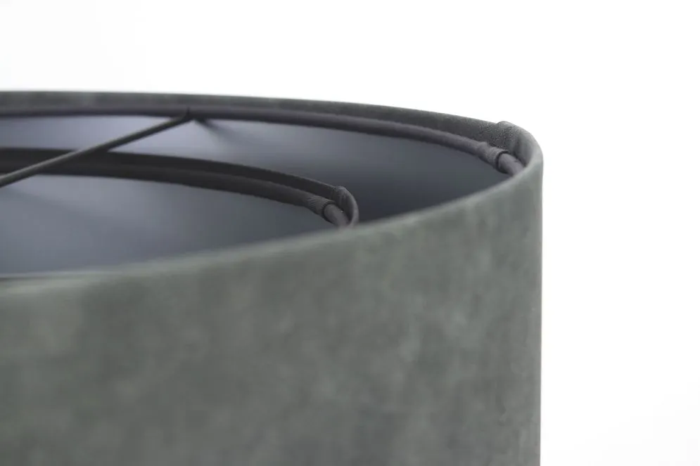 Lampa wisząca DOUBLE ZAMSZ 50 szara/czarna w kształcie walca | MIRAT.