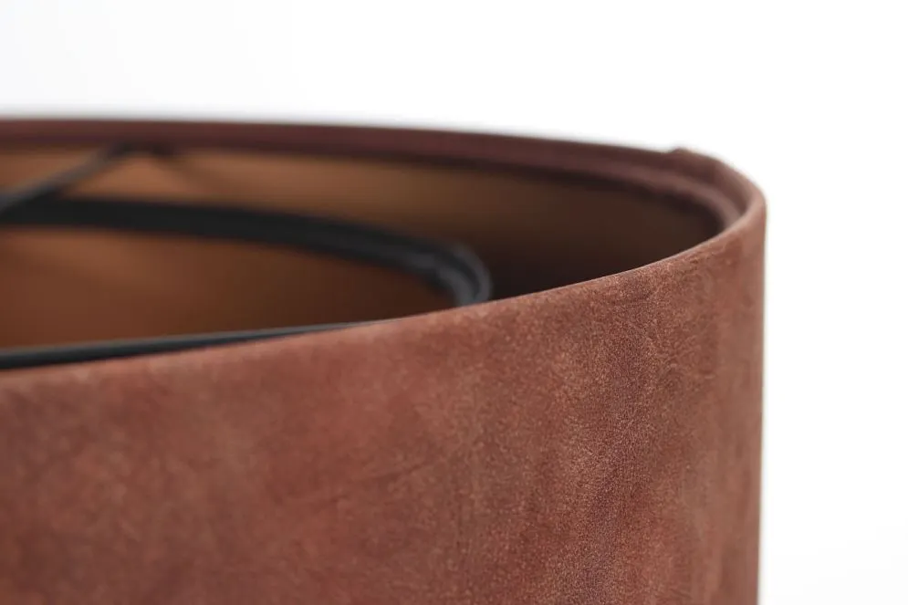 Lampa wisząca DOUBLE ZAMSZ 50 bordowa/czarna w kształcie walca | MIRAT.