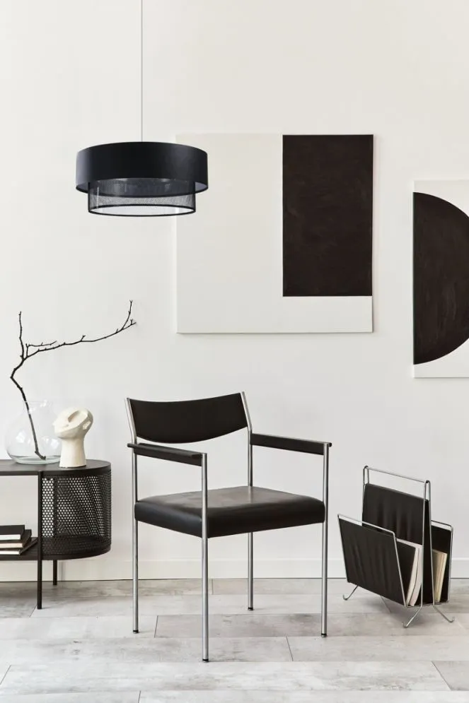 Lampa wisząca DOUBLE NET 40 czarna w stylu industrialnym | MIRAT.