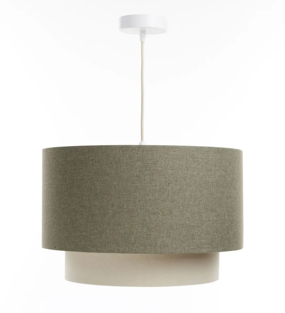 Lampa wisząca ERUTAN DOUBLE 50 zielona/kremowa na 1 żarówkę I sklep meblowy MIRAT.