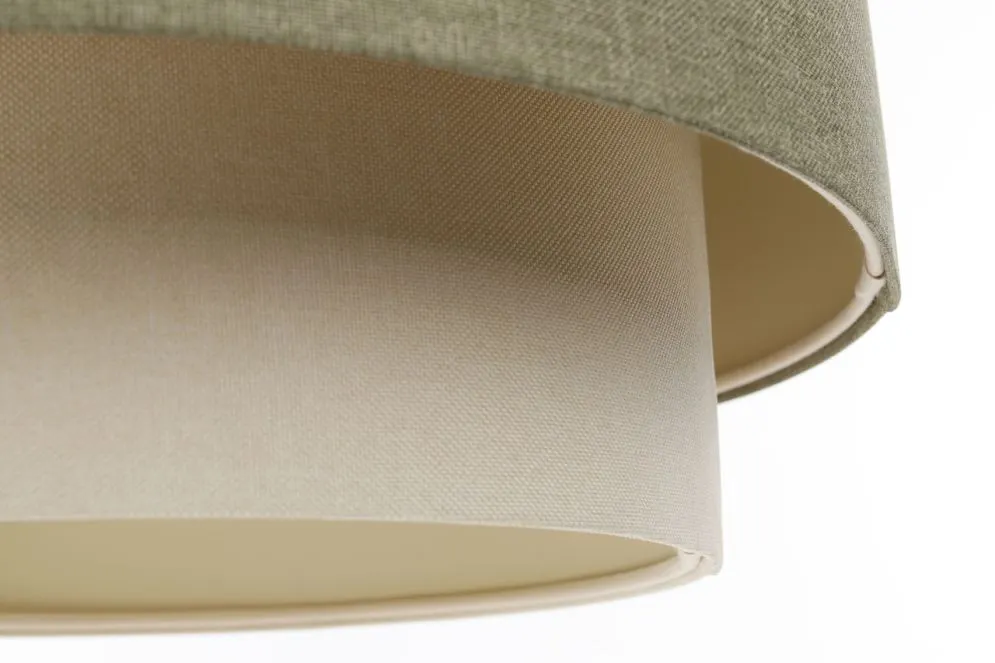 Lampa wisząca ERUTAN DOUBLE 40 zielona/kremowa w stylu boho I sklep meblowy MIRAT.