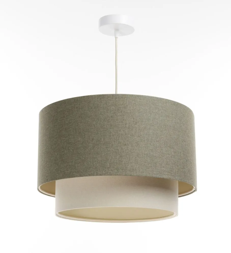 Lampa wisząca ERUTAN DOUBLE 50 zielona/kremowa na 1 żarówkę I sklep meblowy MIRAT.