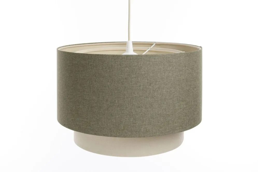 Lampa wisząca ERUTAN DOUBLE 50 zielona/kremowa na 1 żarówkę I sklep meblowy MIRAT.