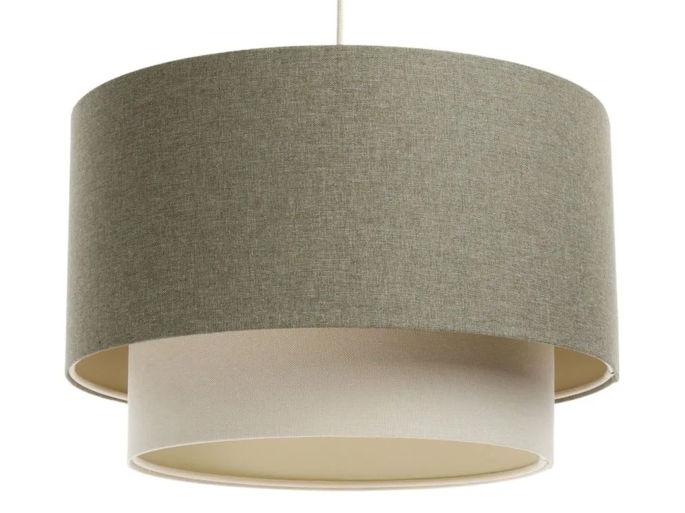 Lampa wisząca ERUTAN DOUBLE 40 zielona/kremowa w stylu boho I sklep meblowy MIRAT.