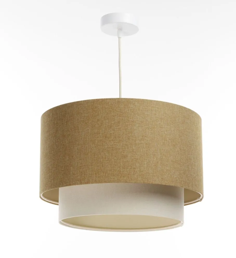 Lampa wisząca ERUTAN DOUBLE 60 żółta/kremowa nowoczesna I sklep meblowy MIRAT.