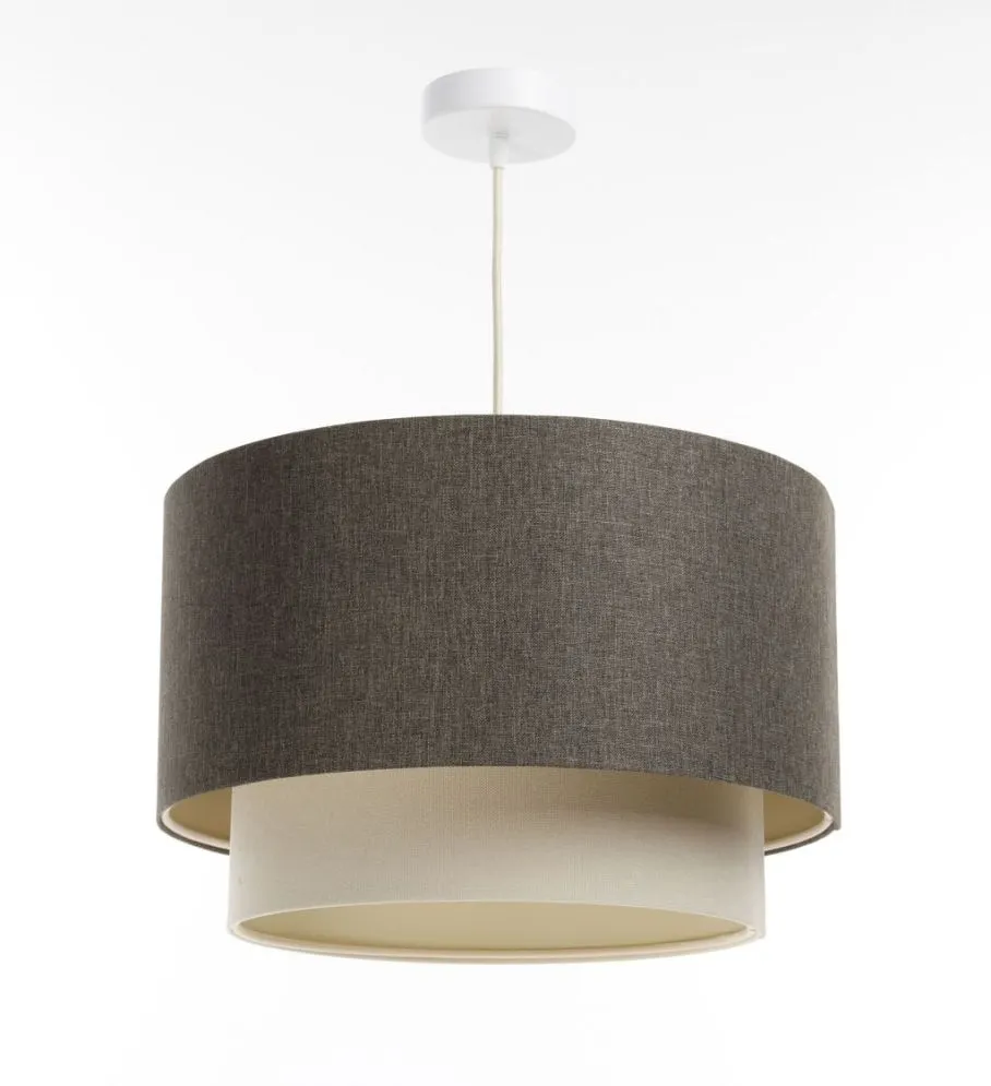 Lampa wisząca ERUTAN DOUBLE 60 szara/kremowa w stylu boho I sklep meblowy MIRAT.