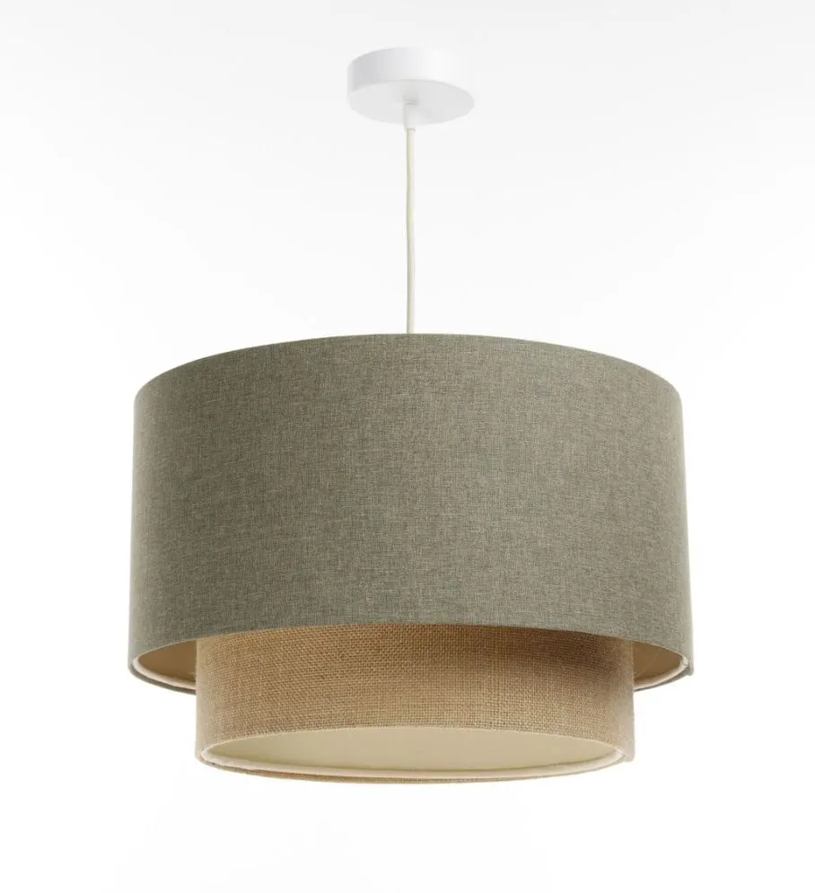 Lampa wisząca ERUTAN DOUBLE 50 zielona/beżowa nad stół I sklep meblowy MIRAT.