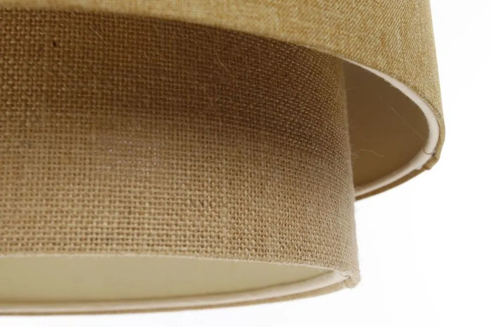 Lampa wisząca ERUTAN DOUBLE 50 żółta/beżowa z podwójnym abażurem I sklep meblowy MIRAT.