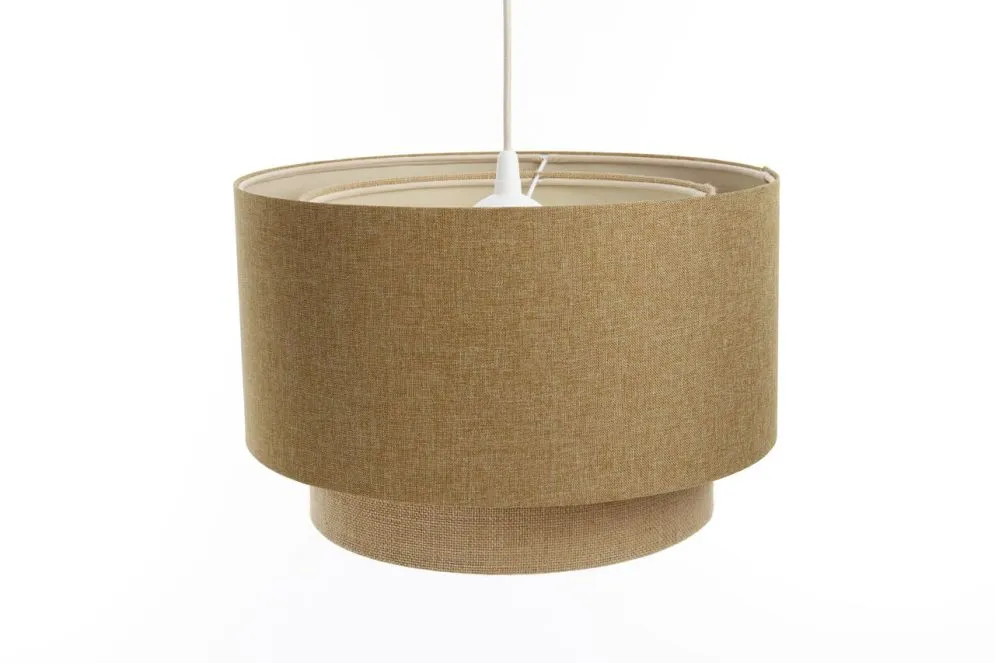 Lampa wisząca ERUTAN DOUBLE 60 żółta/beżowa w stylu boho I sklep meblowy MIRAT.