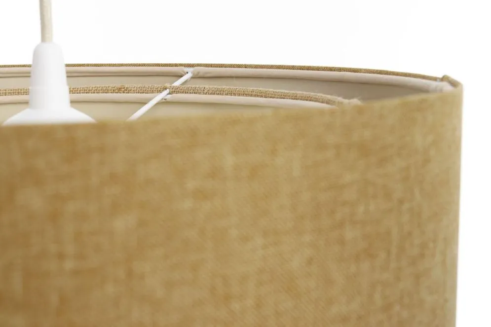 Lampa wisząca ERUTAN DOUBLE 60 żółta/beżowa w stylu boho I sklep meblowy MIRAT.