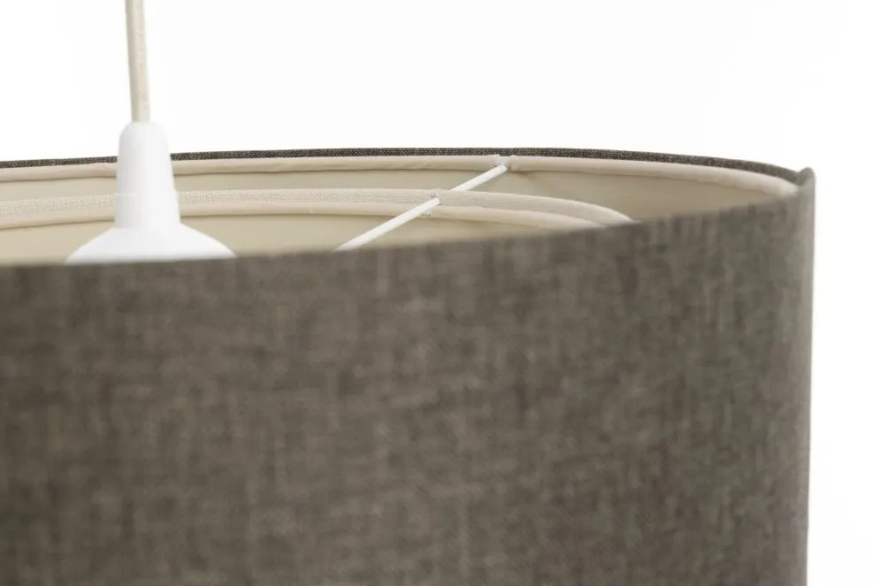 Lampa wisząca ERUTAN DOUBLE RATTAN 60 szara/kremowa nad stół I sklep meblowy MIRAT.