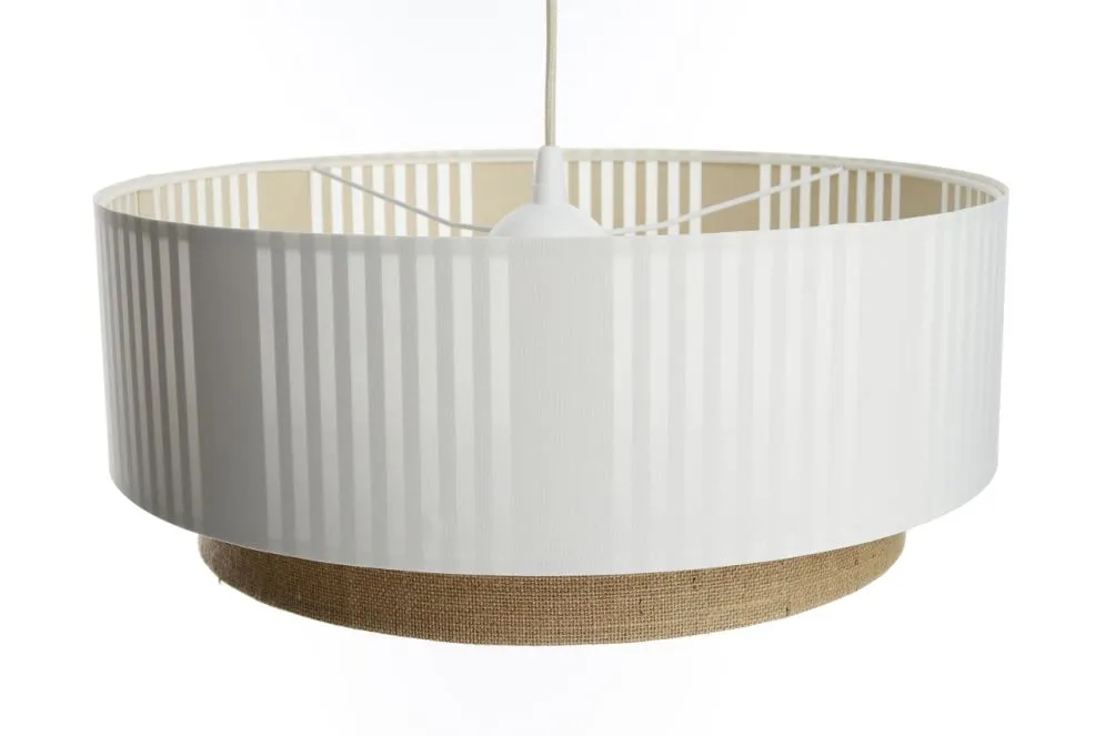 Lampa wisząca DUO LAMI LINE 40x16 biała/jutowa sufitowa I sklep meblowy MIRAT.