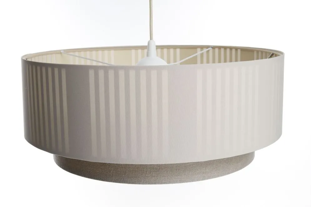 Lampa wisząca DUO LAMI LINE 60x25 kremowa/beżowa lniana I sklep meblowy MIRAT.