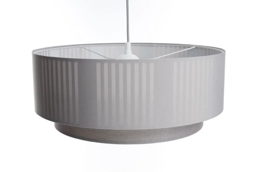 Lampa wisząca DUO LAMI LINE 60x25 szara z podwójnym abażurem I sklep meblowy MIRAT.