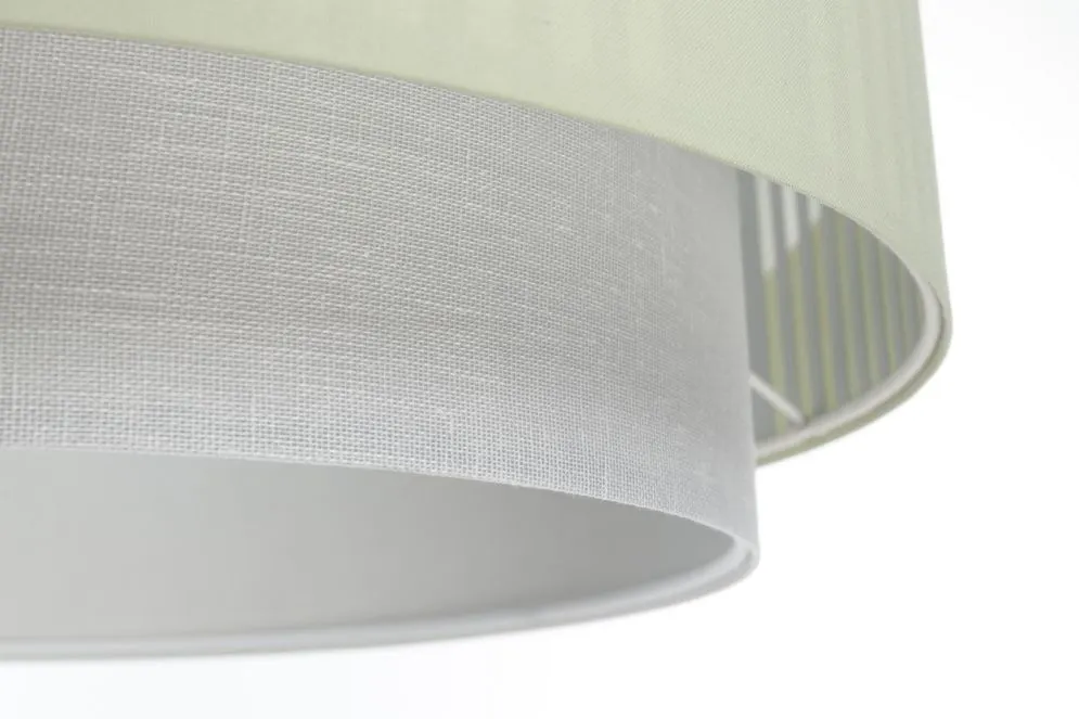 Lampa wisząca DUO LAMI LINE 40x16 zielona/kremowa boho I sklep meblowy MIRAT.