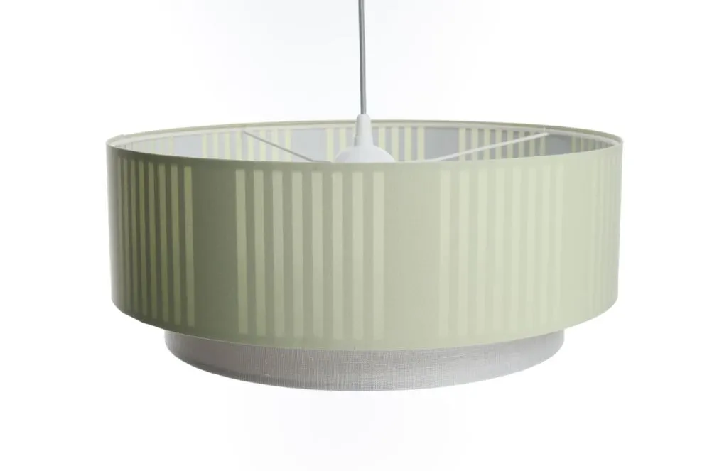 Lampa wisząca DUO LAMI LINE 40x16 zielona/kremowa boho I sklep meblowy MIRAT.